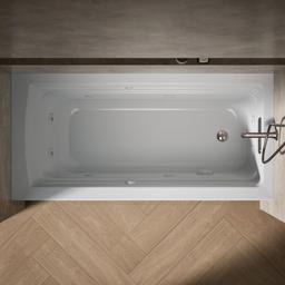 Archer 66'' x 32'' alcove Heated BubbleMassageE air bath and whirlpool, right drain - image 6