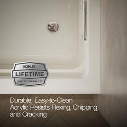 Archer 66'' x 32'' alcove Heated BubbleMassageE air bath and whirlpool, right drain - image 8