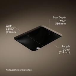 Caxton 20-1/2'' rectangular undermount bathroom sink - image 3