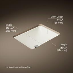 Caxton 20-1/2'' rectangular undermount bathroom sink - image 3