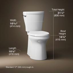 Betello Two-piece elongated toilet with skirted trapway, 1.28 gpf - image 3
