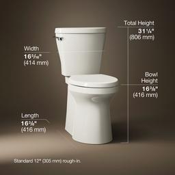 Betello ContinuousClean XT two-piece elongated toilet with skirted trapway, 1.28 gpf - image 3
