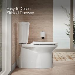 Betello Two-piece elongated toilet with skirted trapway, 1.28 gpf - image 4