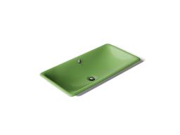 Iron Plains 30'' rectangular drop-in / undermount / vessel bathroom sink - Fresh Green Exterior With Fresh Green Interior - image 1