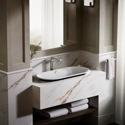 Kohler Iron Plains 33'' Oval Drop-in/undermount/vessel Bathroom Sink with Iron Black Painted... - image 4