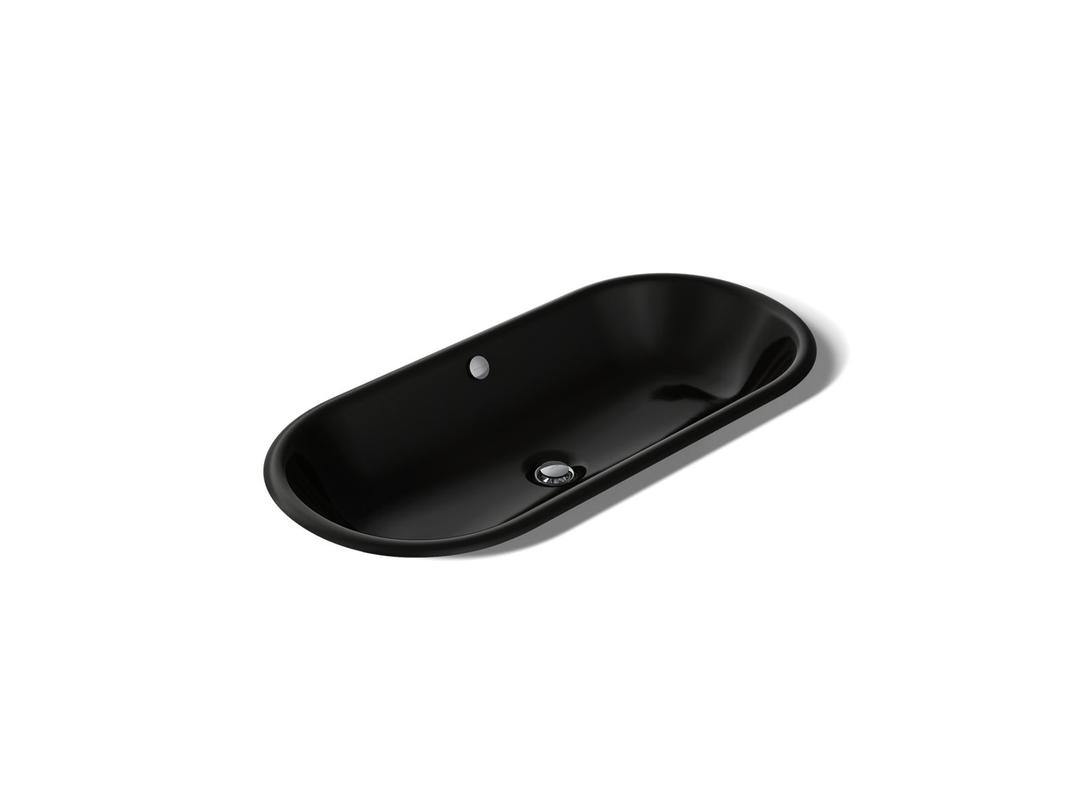 Kohler Iron Plains 33'' Oval Drop-in/undermount/vessel Bathroom Sink with Iron Black Painted... by Kohler