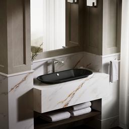 Kohler Iron Plains 33'' Oval Drop-in/undermount/vessel Bathroom Sink with Iron Black Painted... - image 4