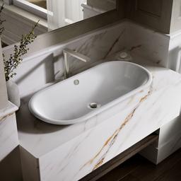 Kohler Iron Plains 33'' Oval Drop-in/undermount/vessel Bathroom Sink with White Painted Underside... - image 2