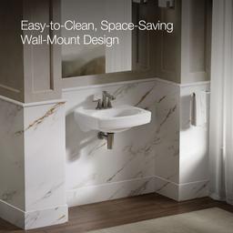 Kohler Pinoir 22'' Oval Wall-mount Bathroom Sink - White - image 4