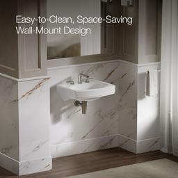 Kohler Pinoir 22'' Oval Wall-mount Bathroom Sink - White - image 4