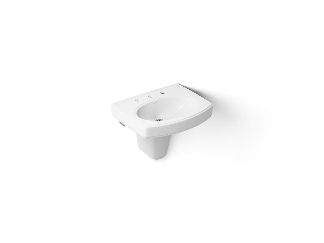Kohler Pinoir 22'' Oval Wall-mount Bathroom Sink - White by Kohler