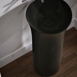 VeilE 16'' pedestal bathroom sink, no overflow - image 6