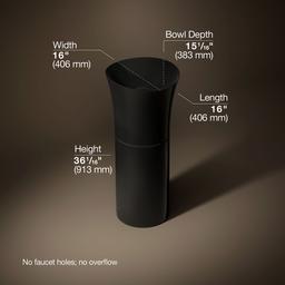 VeilE 16'' pedestal bathroom sink, no overflow - image 3