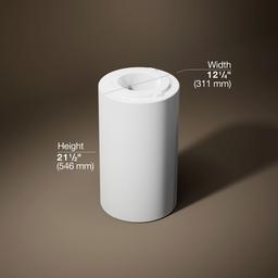 VeilE 12-1/4'' pedestal bathroom sink - image 3