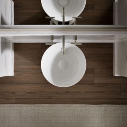 VeilE 16'' round vessel bathroom sink or pedestal sink basin - image 9