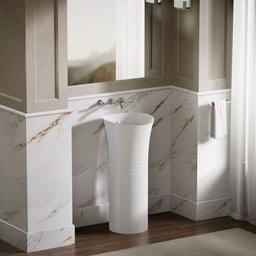 VeilE 16'' round vessel bathroom sink or pedestal sink basin - image 4