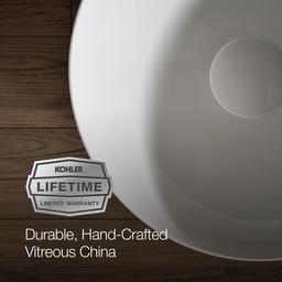 VeilE 16'' round vessel bathroom sink or pedestal sink basin - image 10