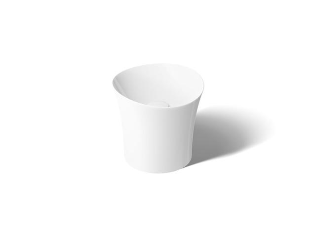 VeilE 16'' round vessel bathroom sink or pedestal sink basin, no overflow