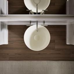 VeilE 16'' round vessel bathroom sink or pedestal sink basin, no overflow - image 9