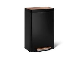 13-gallon stainless steel step trash can - image 1