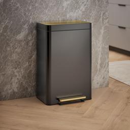 13-gallon stainless steel step trash can - image 2