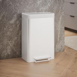 13-gallon stainless steel step trash can - image 2