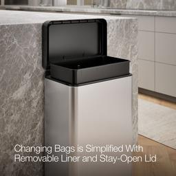 13-gallon stainless steel step trash can - image 5