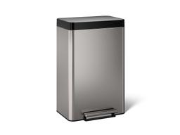 13-gallon stainless steel step trash can - image 1