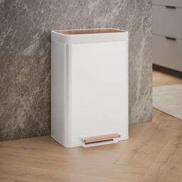 13-gallon stainless steel step trash can - image 2