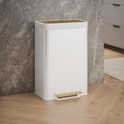 13-gallon stainless steel step trash can - image 2