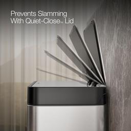 8-gallon loft stainless steel step trash can - image 5