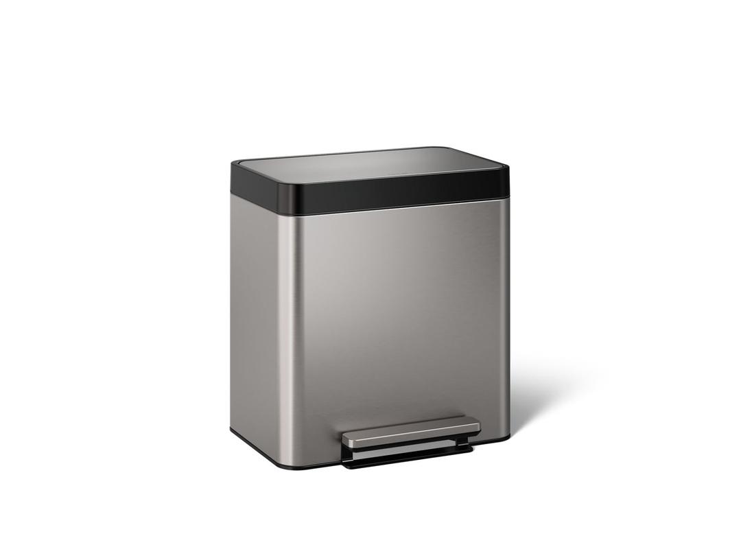 8-gallon stainless steel step trash can by Kohler