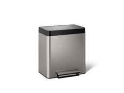 8-gallon stainless steel step trash can - image 1