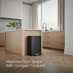 Dual-compartment step trash can - image 10