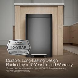 Dual-compartment step trash can - image 12