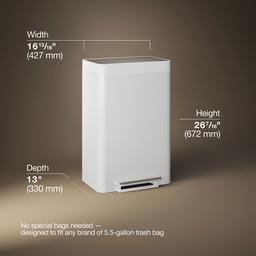 Dual-compartment step trash can - image 3