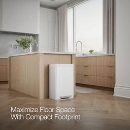 Dual-compartment step trash can - image 10