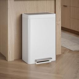 Dual-compartment step trash can - image 2