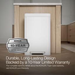 Dual-compartment step trash can - image 12