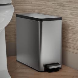 2.5-gallon slim step trash can - image 2