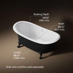 ArtifactsE 66-1/4'' x 32-1/2'' freestanding bath - image 3