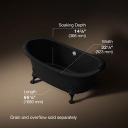 ArtifactsE 66-1/4'' x 32-1/2'' freestanding bath - image 3