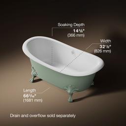 ArtifactsE 66-1/8'' x 32-1/2'' freestanding bath - image 3