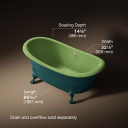 ArtifactsE 66-1/8'' x 32-1/2'' freestanding bath - image 3