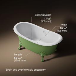 ArtifactsE 66-1/8'' x 32-1/2'' freestanding bath - image 3