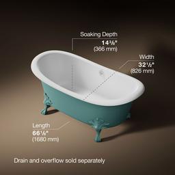 ArtifactsE 66-1/8'' x 32-1/2'' freestanding bath - image 3
