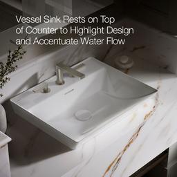 Brazn 23'' rectangular vessel bathroom sink - image 5