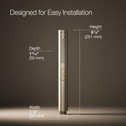Kohler Shift Round Hand Shower | 2-Function | 1.75 GPM | MasterClean Sprayface - Vibrant Brushed Bronze - image 3