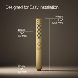 Kohler Shift+ Square Two-function Handshower, 2.5 Gpm - Vibrant Brushed Moderne - Brass - image 3