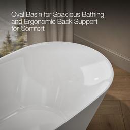 Brazn 66'' x 35'' freestanding bath - image 7